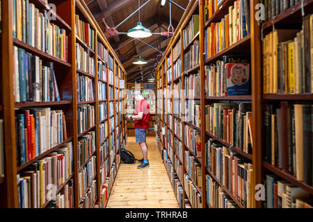 Richard Booth bookshop, Lion Street, Hay on Wye, Galles Foto Stock