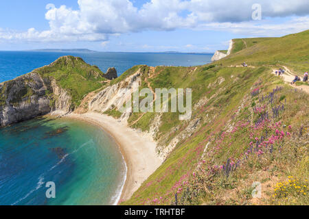 Man o war bay nei pressi di porta di Durdle, Jurassic Coast, south coast, Dorset, England, Regno Unito, GB Foto Stock