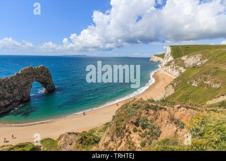 Porta di durdle dorset jurassic costa, Dorset, England Regno unito Gb Foto Stock