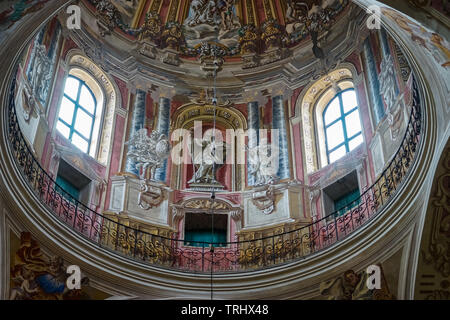 L'interno del Corpus Domini chiesa di Njasviž, Bielorussia. La chiesa è stata costruita nel 1587-1593 dall'architetto Gian Maria Bernardoni ha. Il pittore di Foto Stock