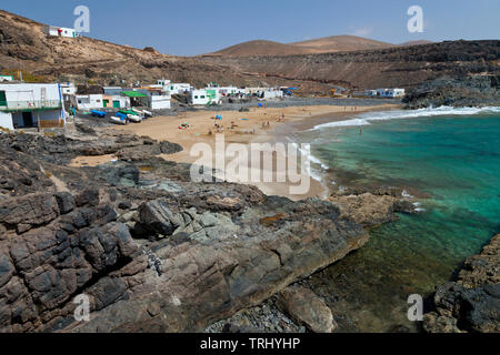 Playa de Los Molinos. Pueblo Tefía. Isla Fuerteventura. Pronvincia Las Palmas. Islas Canarias. España Foto Stock