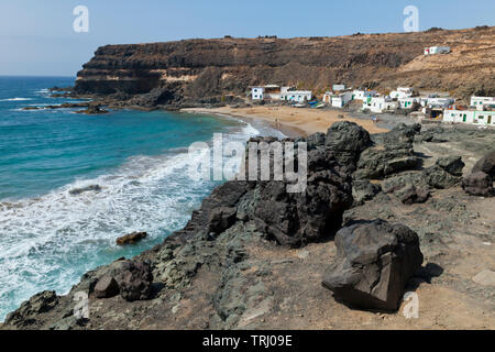 Playa de Los Molinos. Pueblo Tefía. Isla Fuerteventura. Pronvincia Las Palmas. Islas Canarias. España Foto Stock