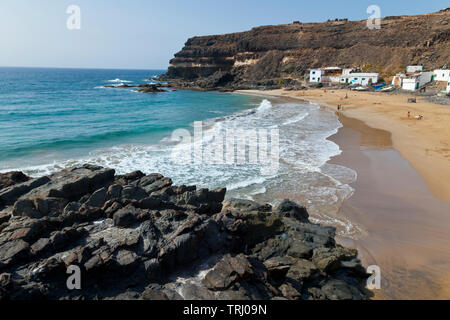 Playa de Los Molinos. Pueblo Tefía. Isla Fuerteventura. Pronvincia Las Palmas. Islas Canarias. España Foto Stock