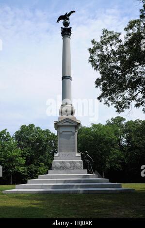 L'Iowa monumento nel silo National Military Park. Foto Stock