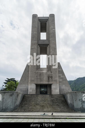 Memoriale di guerra nei pressi del lago di Como in Italia. Foto Stock