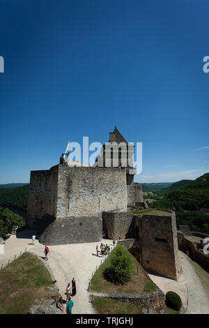 Chateau de il castello di Castelnaud, Dordogne, Francia Foto Stock