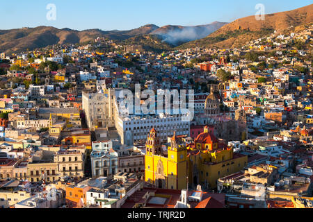 Vista sulla città di Guanajuato, Messico Foto Stock