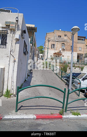 Wadi Nisnas (in arabo: وادي النسناس‎) è un quartiere arabo nella città di Haifa nel nord di Israele. Foto Stock