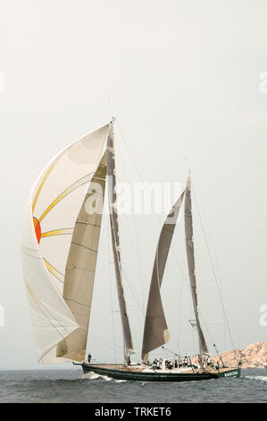 Editorial SARDEGNA - Settembre 2005: i partecipanti nella maxi yacht Rolex Cup boat race Foto Stock