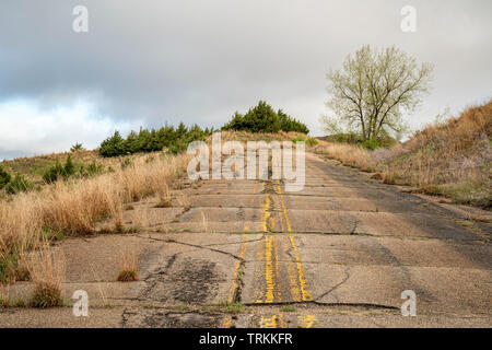 Vecchia strada abbandonata nel Nebraska Sandhills Foto Stock