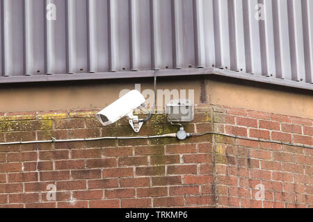 Sistemi TVCC su un edificio industriale vicino al Birmingham Inghilterra Foto Stock