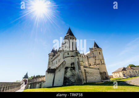 Château de Saumur, Pays de la Loire, Maine et Loire, Francia Foto Stock