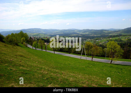 Koniakow, Beskid Mountains, Slesia, Polonia Foto Stock