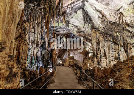 Calette d'Artà a Canyamel, Maiorca, Spagna (l'Artá Grotte, grotta di stalagmiti) Foto Stock