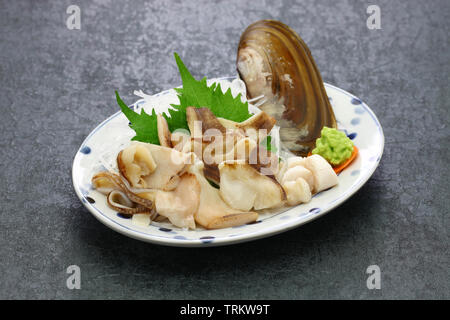 Pacifico vongola rasoio sashimi, cucina giapponese Foto Stock