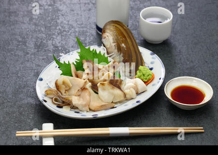 Pacifico vongola rasoio sashimi, cucina giapponese Foto Stock