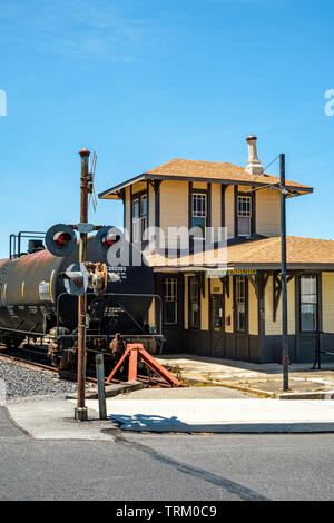 Gettysburg e Harrisburg Railroad Depot, West Railroad Street, Gettysburg, Pennsylvania Foto Stock