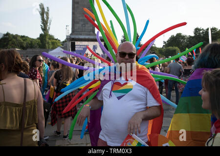 Sofia, Bulgaria - Giugno 08, 2019: Sofia orgoglio è il più grande evento annuale dedicato all'uguaglianza e i diritti umani di tutti i cittadini e il più grande Foto Stock