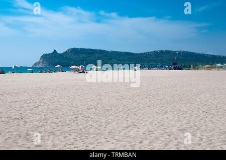 La spiaggia del Poetto di Cagliari , Sardegna, Italia Foto Stock