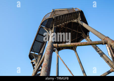 Viste astratto di Dovercourt Faro sulla spiaggia Foto Stock