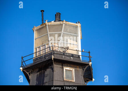 Viste astratto di Dovercourt Faro sulla spiaggia Foto Stock