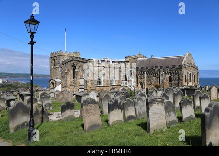 Chiesa di Santa Maria Vergine, Abbazia pianura, Whitby, Borough di Scarborough, North Yorkshire, Inghilterra, Gran Bretagna, Regno Unito, Gran Bretagna, Europa Foto Stock