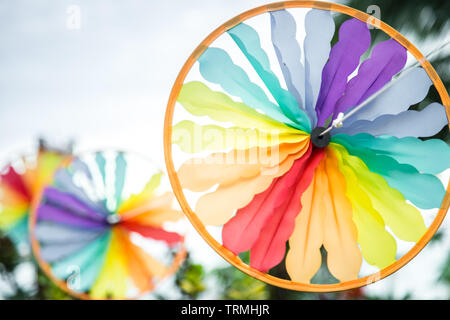 Cerchio in stile sud-est girandola colorata closeup Foto Stock