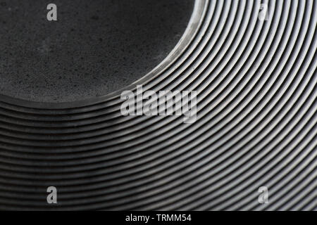 Macro astratto del fondo della nuova padella Foto Stock