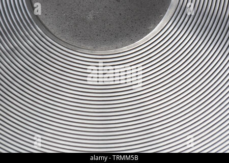 Macro astratto del fondo della nuova padella Foto Stock