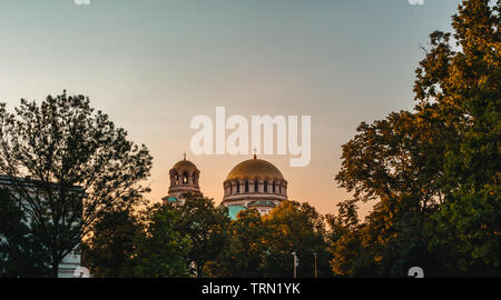 La Cattedrale Alexander Nevsky iconico chiesa di Sofia Foto Stock