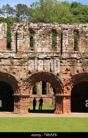 Regno Unito Barrow In Furness, Cumbria. Furness Abbey. Furness, Cumbria, Furness Peninsula, le rovine dell'Abbazia, Furness Abbey, Cumbria. Foto Stock