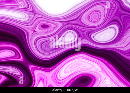 Un nuovo fluente texture per opuscoli e pieghevoli. Sfondo luminoso con neon pink forme. Nuovo di zecca illustrazione colorata in stile in marmo con gradiente. Foto Stock
