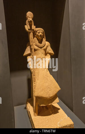 Editoriale: LUXOR, Egitto, 16 Ottobre 2018 - La piccola statua di Nebra nel Museo di Luxor Foto Stock