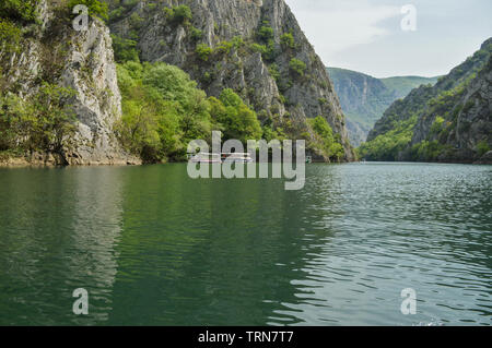 Lago Matka canyon, Macedonia Foto Stock