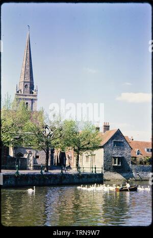St Helen's Wharf, Abingdon, Oxfordshire, c1960s. Creatore: Norman Barnard. Foto Stock