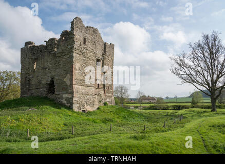 Hopton Castle, Shropshire, Inghilterra. Restaurato come una storica attrazione turistica in Shropshire hills. Foto Stock