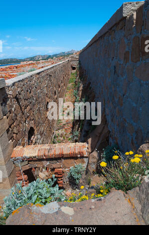 Fortezza Bastiani fortificazione Isola di Caprera Sardegna Italia Foto Stock