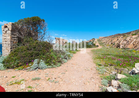 Fortezza Bastiani fortificazione Isola di Caprera Sardegna Italia Foto Stock