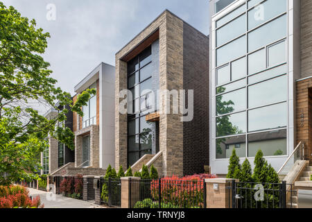 Moderne camere singole case famiglia nel Lincoln Park quartiere Foto Stock