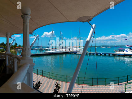 Club Nautico, in pre-rivoluzione volte una smart yacht club, ma ora stato eseguito su Punta Gorda, Cienfuegos, Cuba Foto Stock