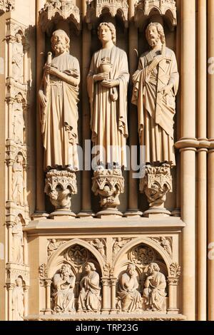 Dettagli della cattedrale di Metz, Francia Foto Stock