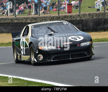 Andrew Knight, Pontiac ASCAR, Bernies V8s, Classic noi muscolo auto, American Speedfest VII, Brands Hatch, giugno 2019, automobili, Autosport, automobili, circ Foto Stock