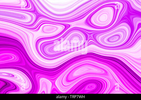 Un nuovo fluente texture per opuscoli e pieghevoli. Sfondo luminoso con neon pink e forme blu. Nuovo di zecca illustrazione colorata in stile in marmo con g Foto Stock