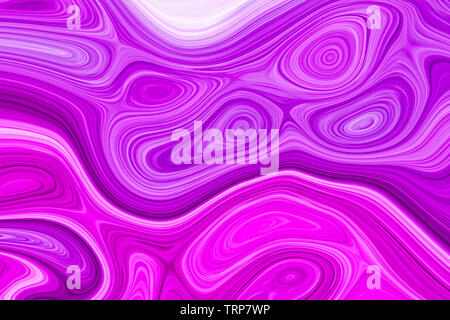 Un nuovo fluente texture per opuscoli e pieghevoli. Sfondo luminoso con neon pink e forme blu. Nuovo di zecca illustrazione colorata in stile in marmo con g Foto Stock