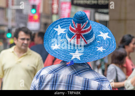 Sydney CBD area e hide park persone celebrano la giornata australiana Foto Stock