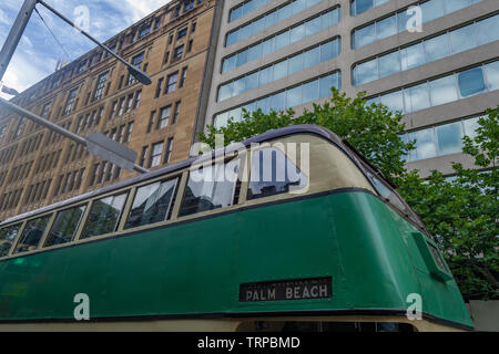 Sydney CBD area e hide park persone celebrano la giornata australiana Foto Stock