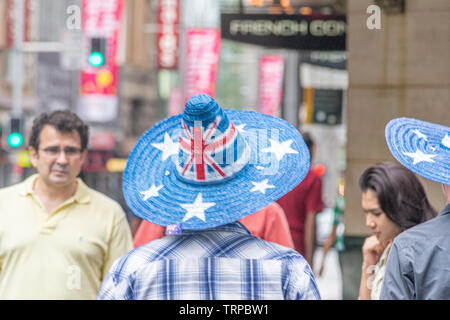 Sydney CBD area e hide park persone celebrano la giornata australiana Foto Stock