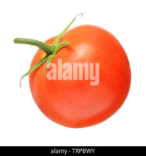 Red tomato. Isolated on white. Extreme close-up Foto Stock
