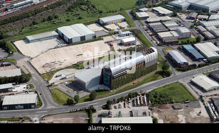 Vista aerea del Veolia il riciclaggio e il recupero di energia Facility in Croce Verde, est Leeds Foto Stock