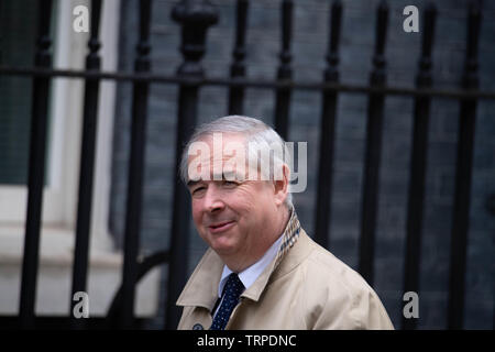 Londra 11 giugno 2019, Geoffrey Cox QC MP arriva in una riunione del gabinetto a 10 Downing Street, Londra Credit Ian Davidson/Alamy Live News Foto Stock